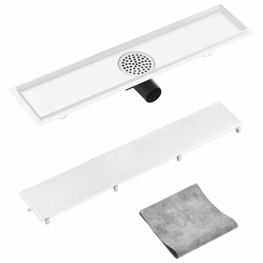 Vidaxl Duschabfluss mit 2-in-1-Deckel 63x14 cm Edelstahl