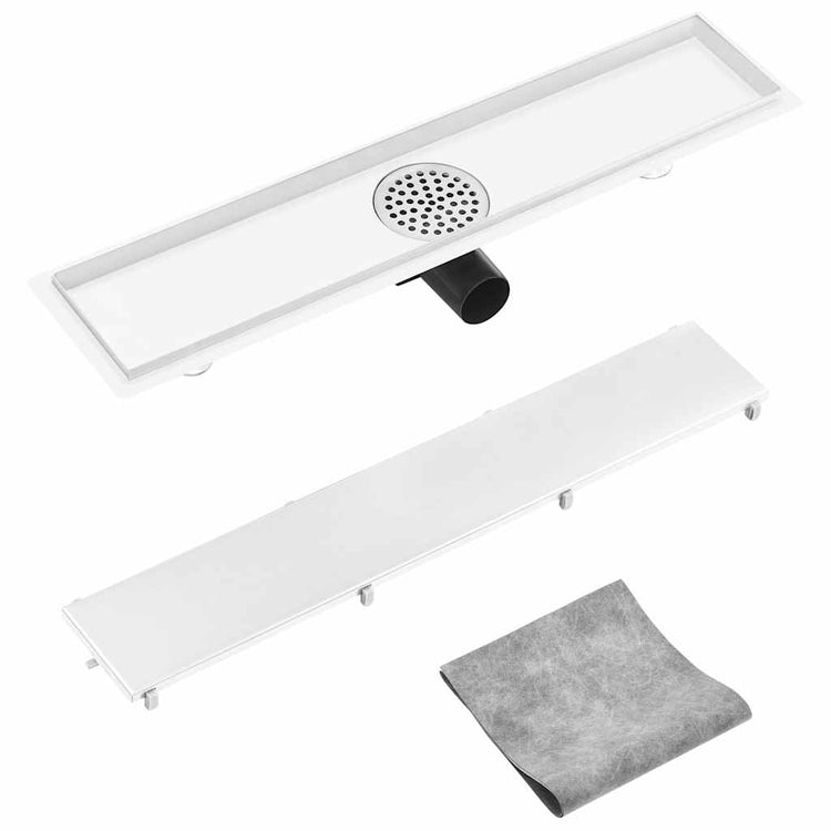 Vidaxl Duschabfluss mit 2-in-1-Deckel 63x14 cm Edelstahl