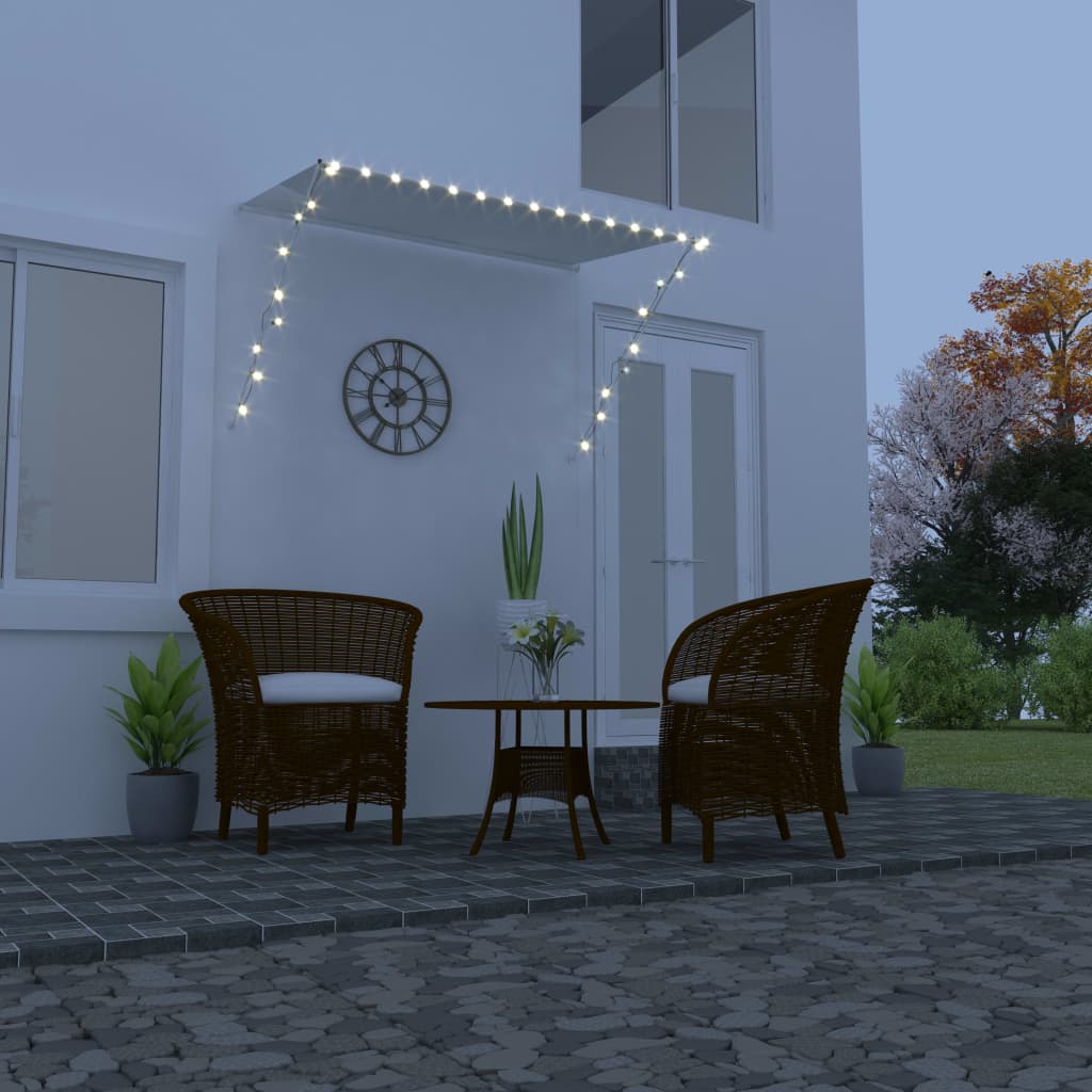 Vidaxl luifel mit LED 200x150 cm Creme ausziehbar
