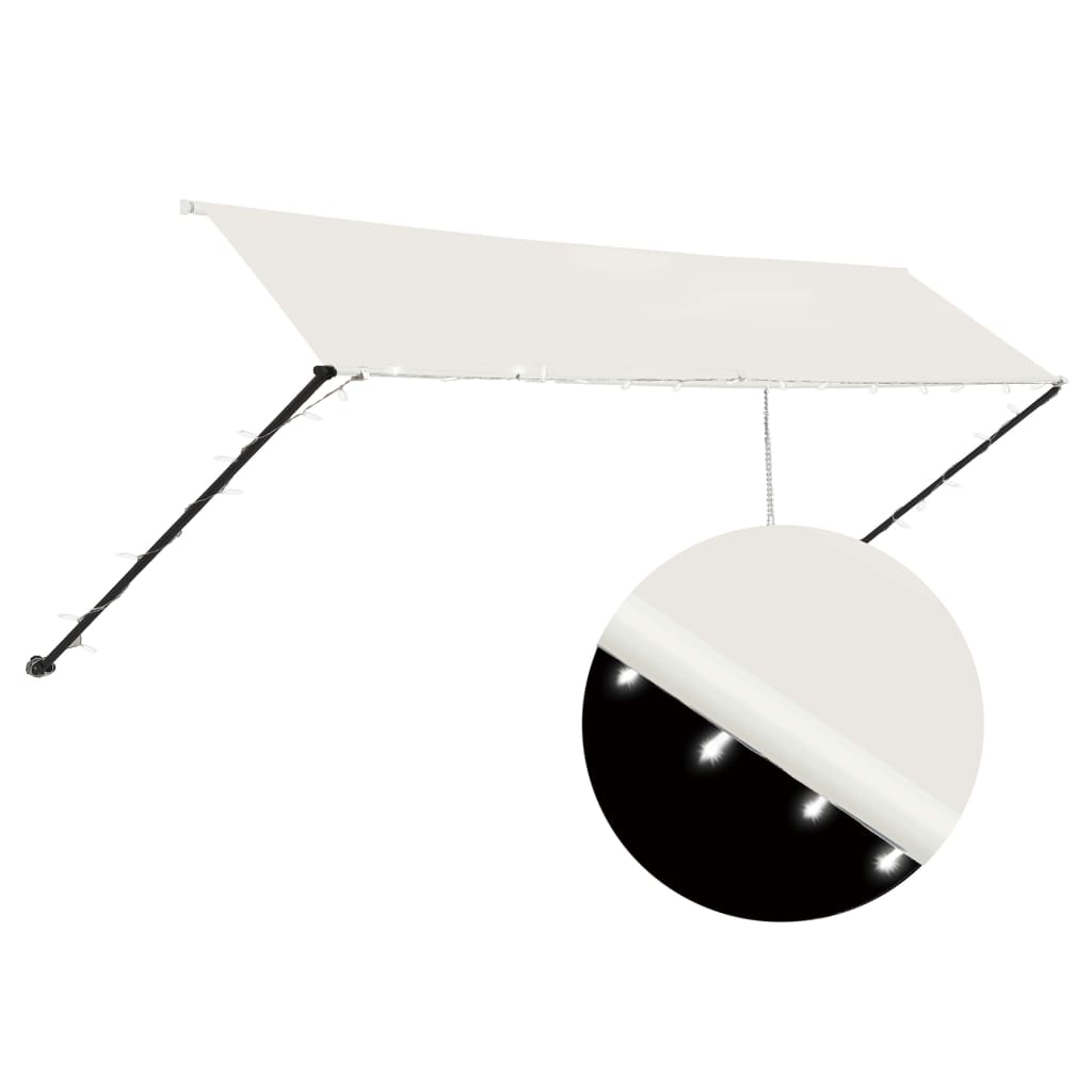 Vidaxl luifel mit LED 400x150 cm Creme länger