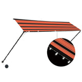 Vidaxl Luifel mit LED 300 x 15 cm Orange und Braun leitbar - afbeelding 2