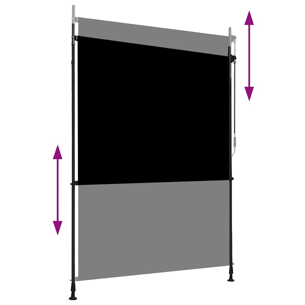 Vidaxl Roller Blind für außerhalb von 150 x 270 cm Anthrazit