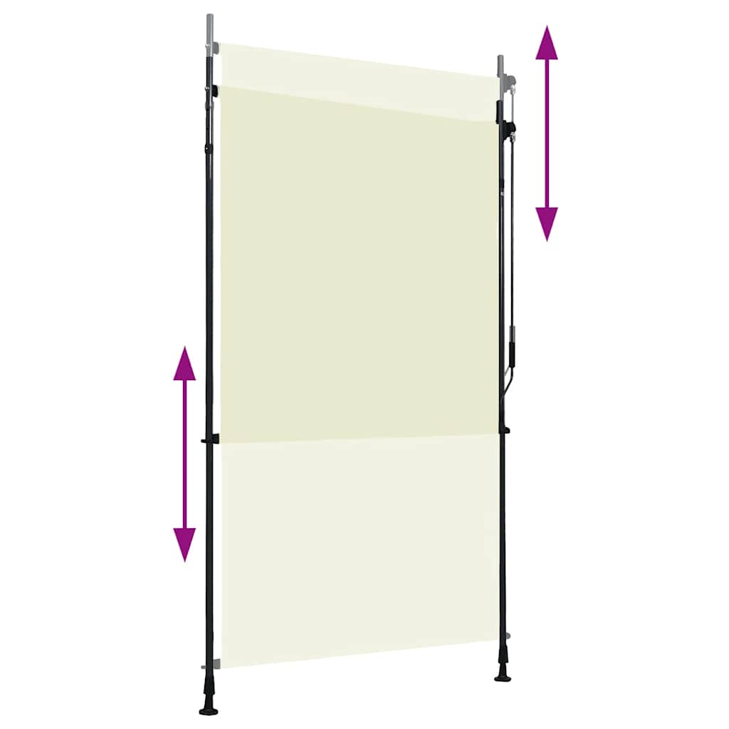 Vidaxl Roller Blind für außerhalb 120x270 cm Creme
