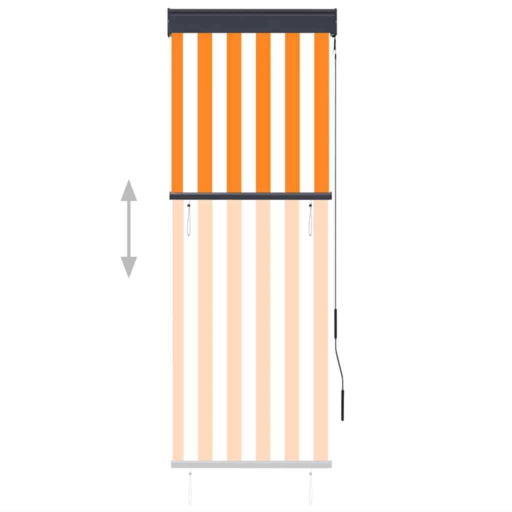 Vidaxl Roller Blind für äußere 60x250 cm weiß und orange
