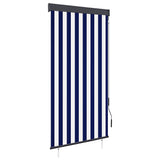 Vidaxl Roller Blind für außen 80x250 cm blau und weiß - afbeelding 1