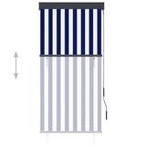Vidaxl Roller Blind für außen 80x250 cm blau und weiß - afbeelding 3