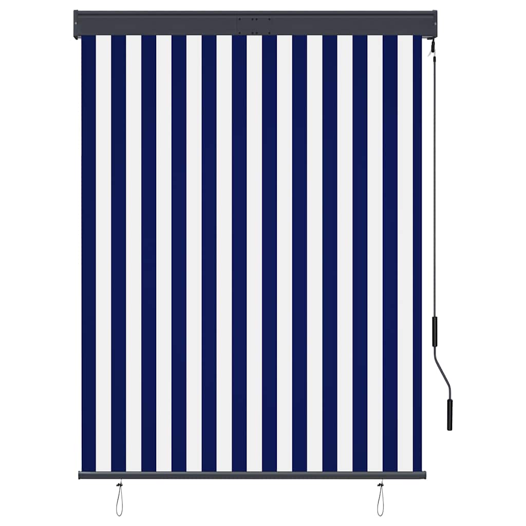 Vidaxxl Außenrollo 120x250 cm blau und weiß