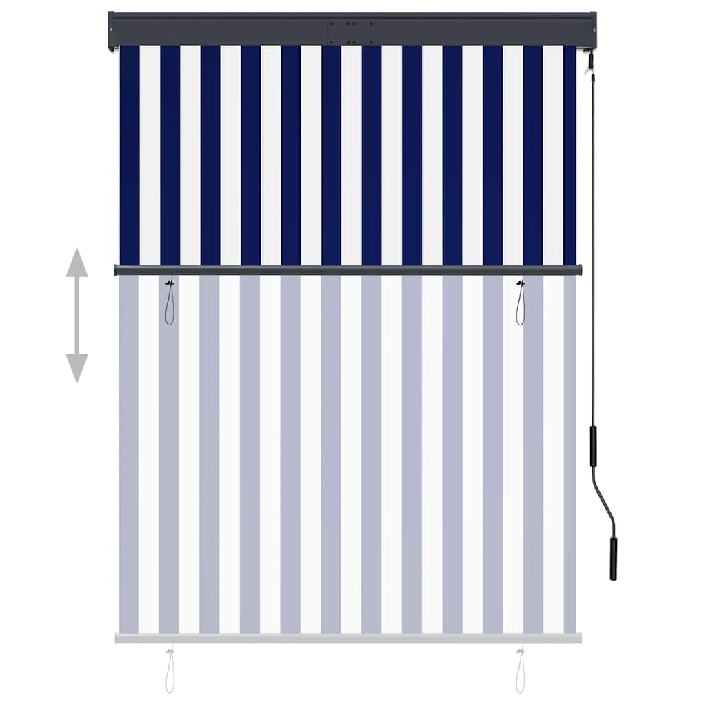 Vidaxxl Außenrollo 120x250 cm blau und weiß