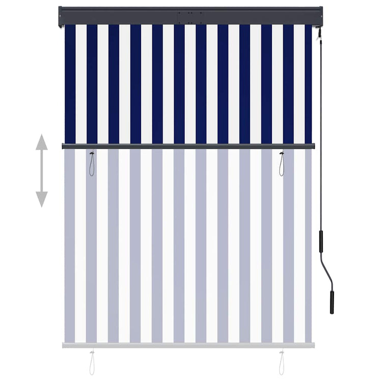 Vidaxxl Außenrollo 120x250 cm blau und weiß
