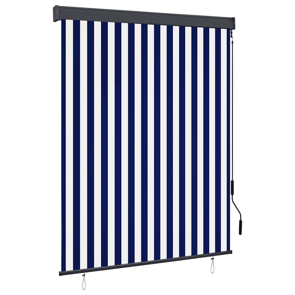 Vidaxxl Außenrollo 140x250 cm blau und weiß