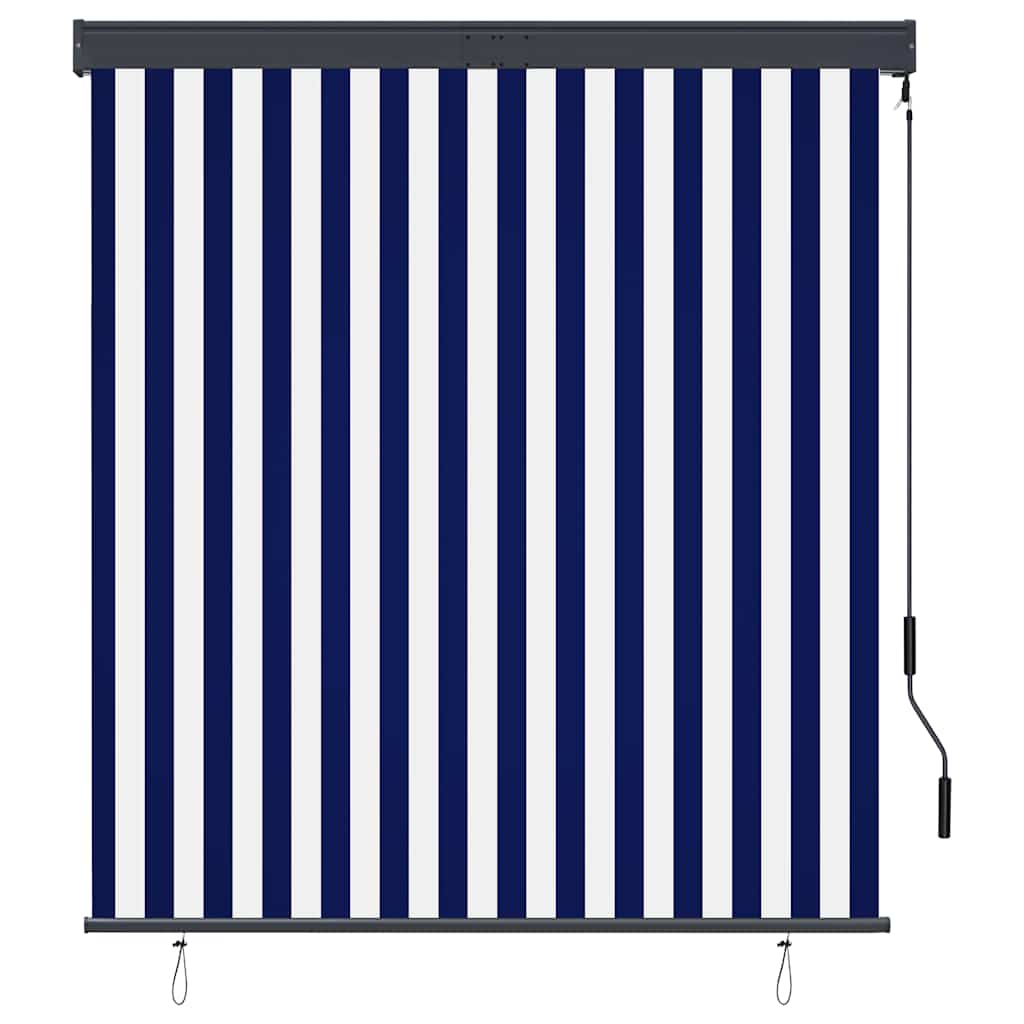 Vidaxxl Außenrollo 140x250 cm blau und weiß