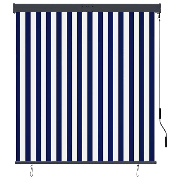 Vidaxxl Außenrollo 140x250 cm blau und weiß