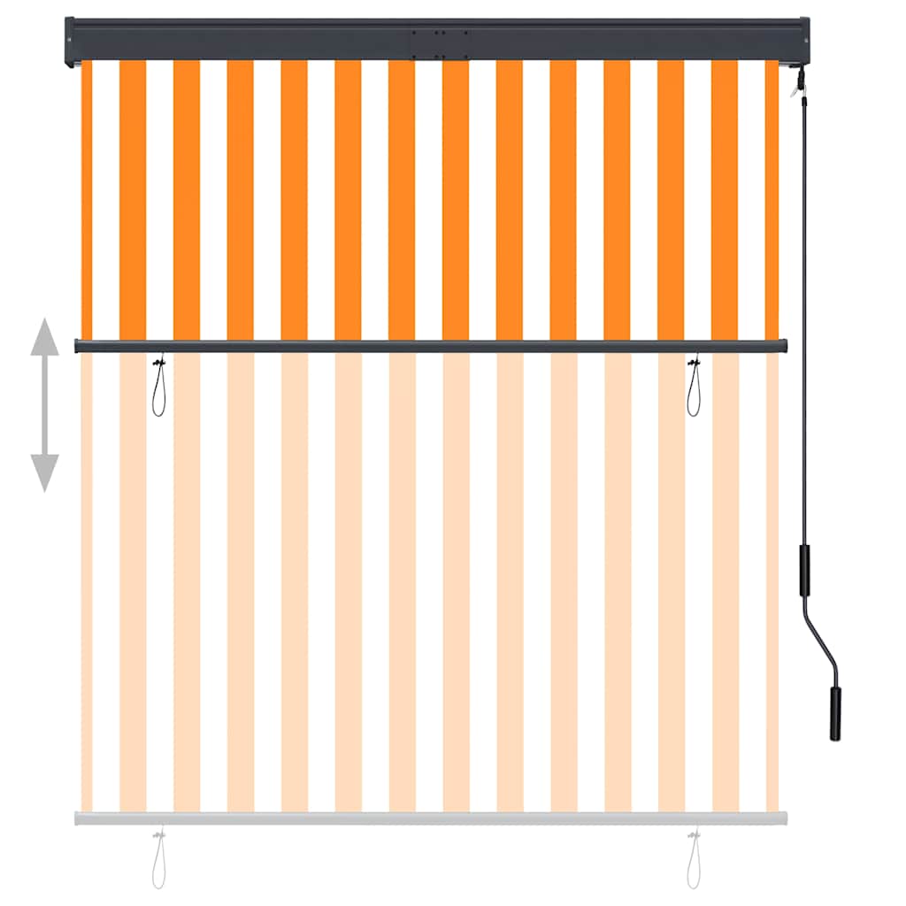 Vidaxxl Außenrollo 140x250 cm weiß und orange