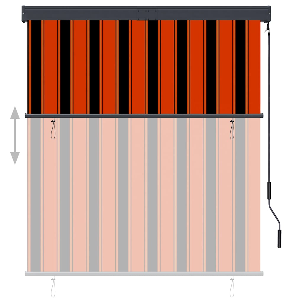 Vidaxxl Außenrollo 140x250 cm Orange und Braun