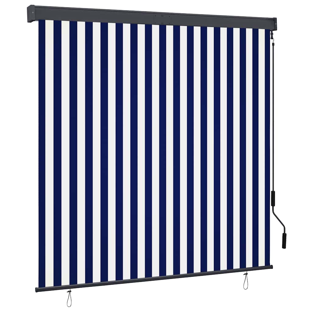 Vidaxxl Außenrollo 160x250 cm blau und weiß