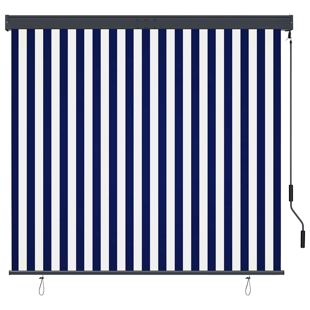 Vidaxxl Außenrollo 160x250 cm blau und weiß