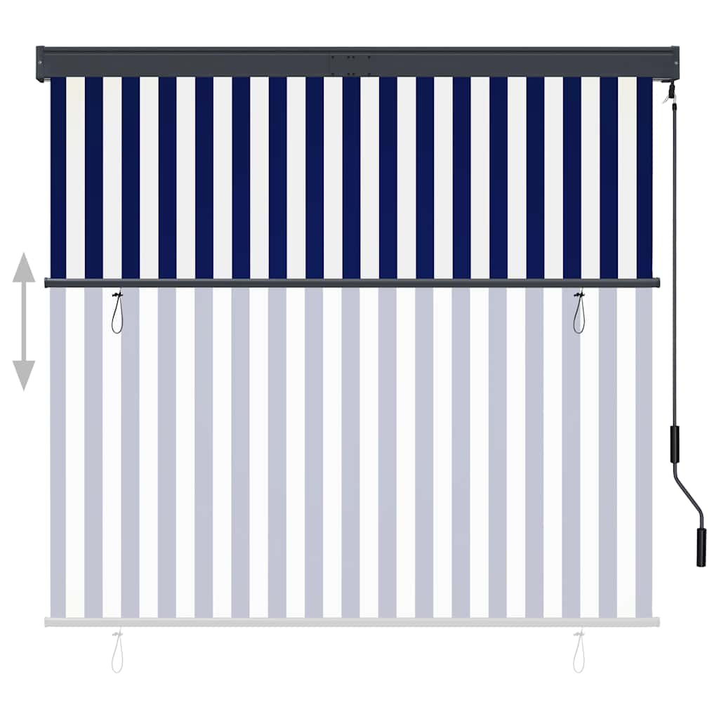 Vidaxxl Außenrollo 160x250 cm blau und weiß