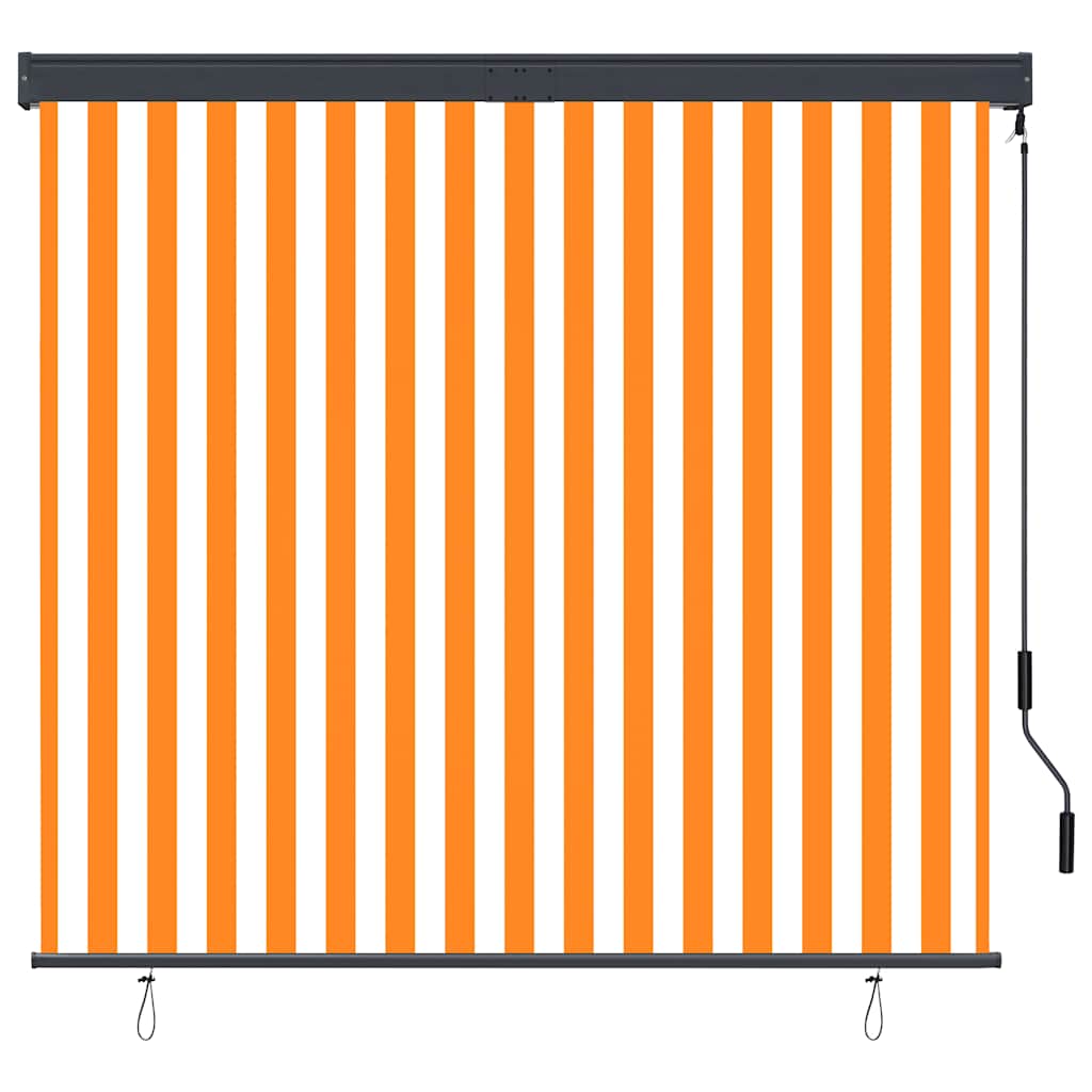 Vidaxxl Außenrollo 160x250 cm weiß und orange