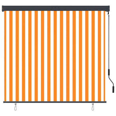 Vidaxxl Außenrollo 160x250 cm weiß und orange