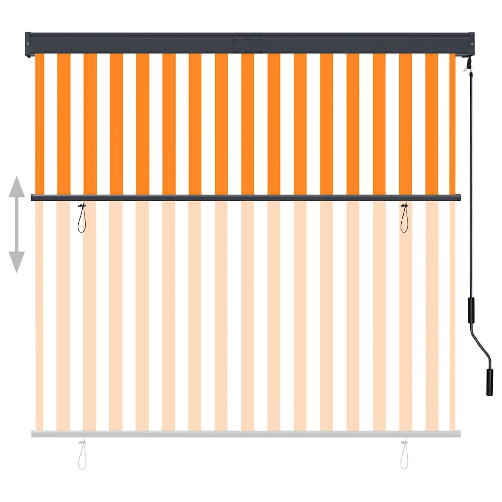 Vidaxxl Außenrollo 160x250 cm weiß und orange