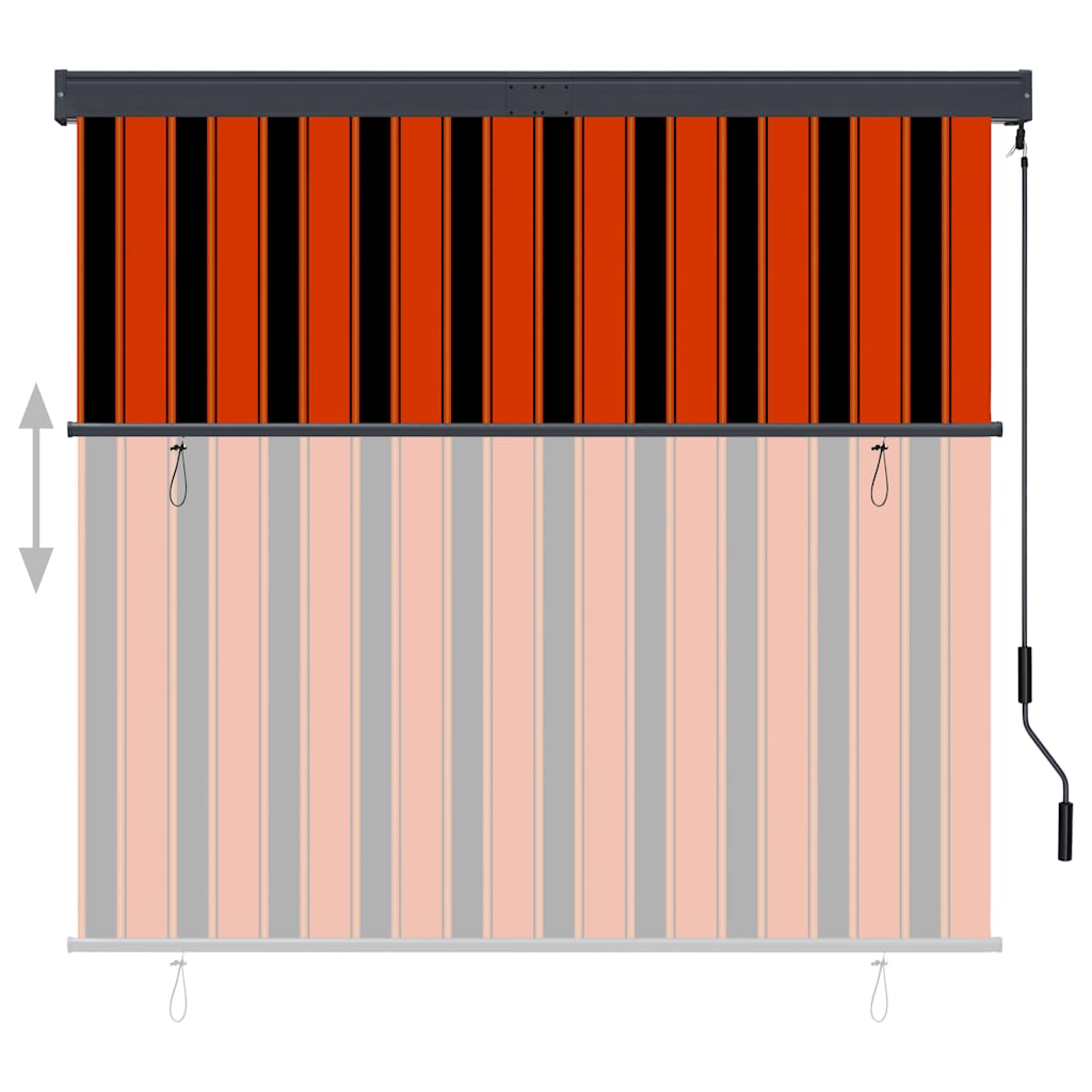 Vidaxxl Außenrollo 160x250 cm Orange und Braun