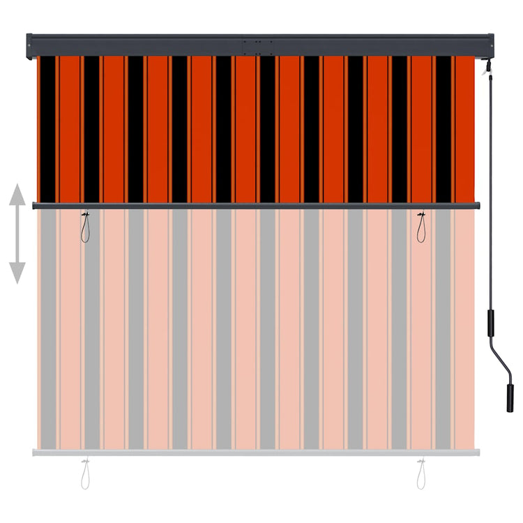 Vidaxxl Außenrollo 160x250 cm Orange und Braun