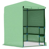 Vidaxl Tuinkas mit Regalen 227x223 cm Stahl - afbeelding 3
