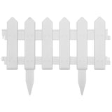 Vidaxl -Gazonkanten 25 ST 10 m PP Weiß - afbeelding 3