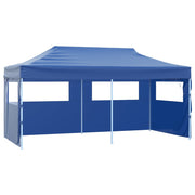 Vidaxl -Partyzelt mit 4 Seitenwänden faltbar 3x6 m Stahlblau - afbeelding 1