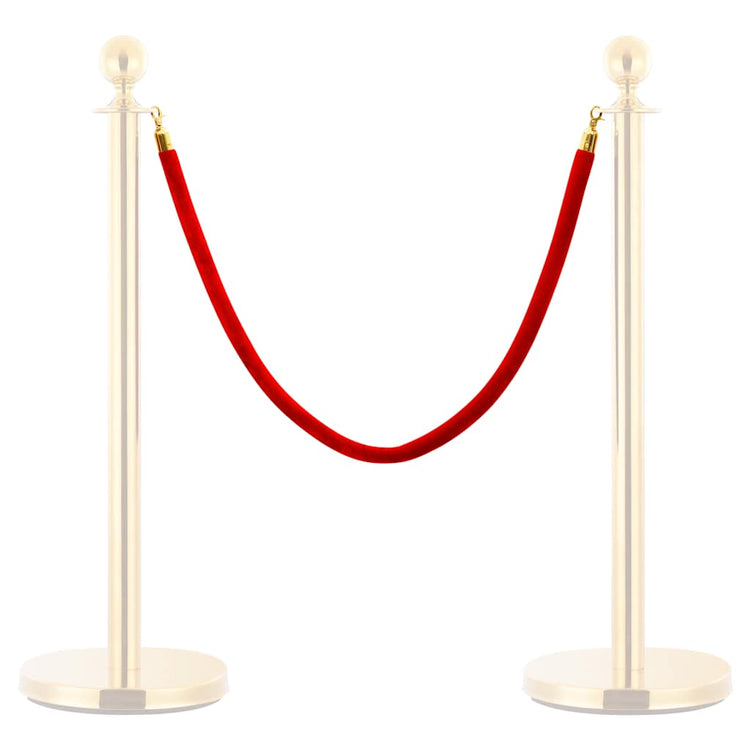 VIDAXL -Verkaufskabel Velvet Rot und Goldfarbe