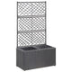 Vidaxl Latwerkplantenbak mit Töpfen 58x30x107 cm Rattan Schwarz