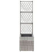 Vidaxl Latwerkplantenbak mit 1 Pot 30x30x107 cm Rattan Gray angehoben - afbeelding 2