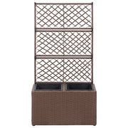 Vidaxl latwerkplantenbak mit Töpfen 58x30x107 cm Rattan Brown erhoben - afbeelding 2