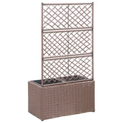 Vidaxl latwerkplantenbak mit Töpfen 58x30x107 cm Rattan Brown erhoben - afbeelding 3