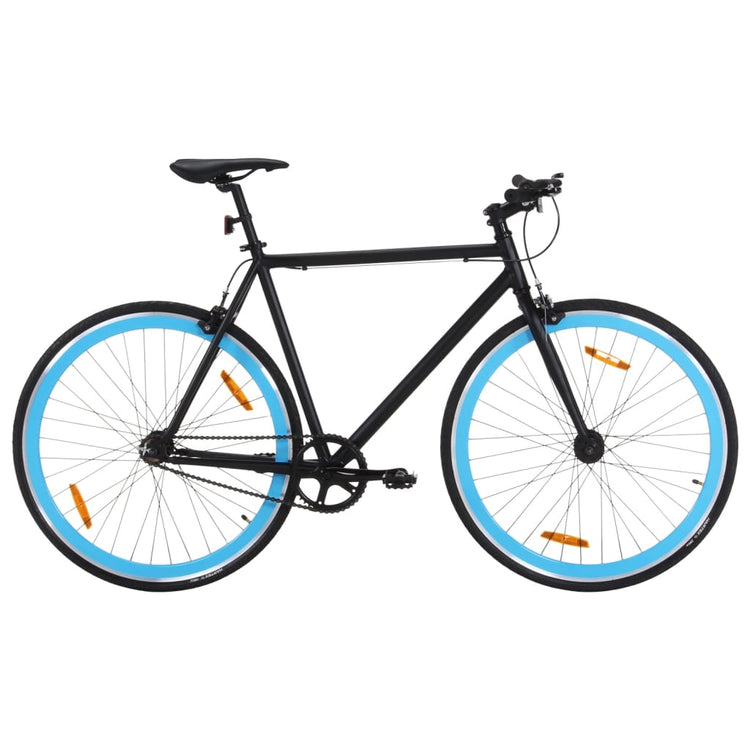 Vidaxl -Fahrrad mit festem Gang 700 C 51 cm schwarz und blau