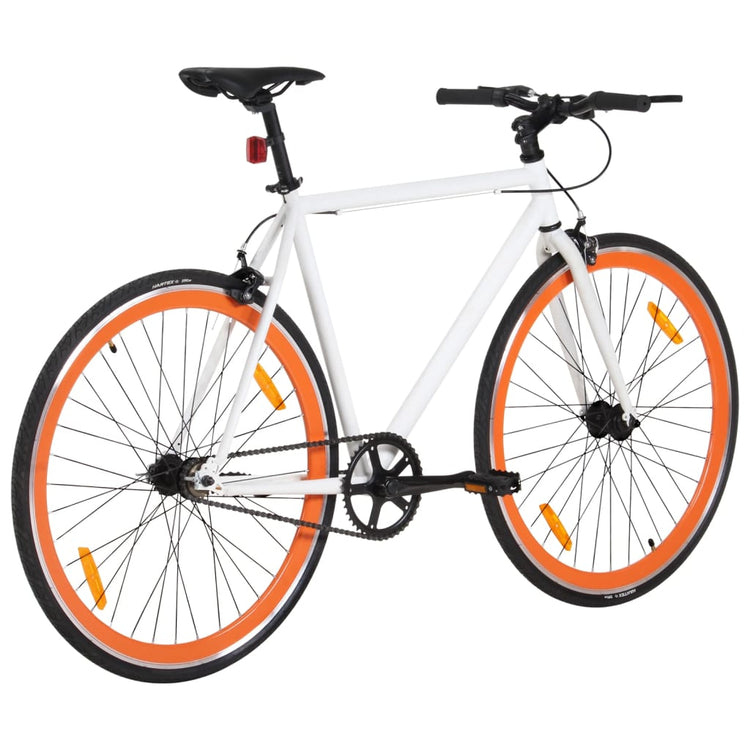 Vidaxl -Fahrrad mit festem Gang 700 C 51 cm Weiß und Orange