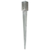 Vidaxl gemahlene Stifte 2 PCs 7x7x75 cm verzinkter Stahl Silber gefärbt
