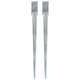 Vidaxl gemahlene Stifte 2 PCs 7x7x90 cm verzinkter Stahl Silberfarben