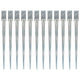 Vidaxl gemahlene Stifte 12 PCs 7x7x90 cm verzinkter Stahl Silber gefärbt
