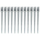 Vidaxl gemahlene Stifte 12 PCs 8x8x91 cm verzinkter Stahl Silber gefärbt