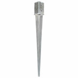 Vidaxl gemahlene Stifte 12 PCs 8x8x91 cm verzinkter Stahl Silber gefärbt - afbeelding 2