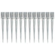 Vidaxl gemahlene Stifte 12 PCs 9x9x75 cm verzinkter Stahl Silber gefärbt
