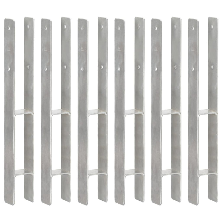 Vidaxl gemahlene Anker 6 Stcs 7x6x60 cm verzinkter Stahl Silberfarben