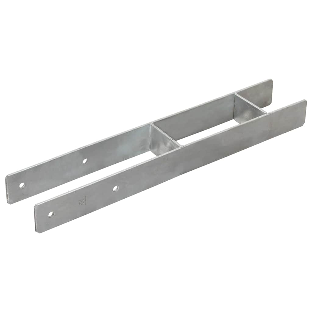 Vidaxx Erdanker 2 Stk. 9x6x60 cm verzinkter Stahl silberfarben