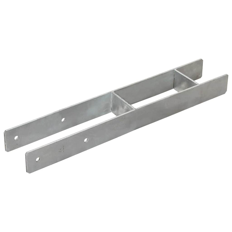 Vidaxx Erdanker 2 Stk. 9x6x60 cm verzinkter Stahl silberfarben