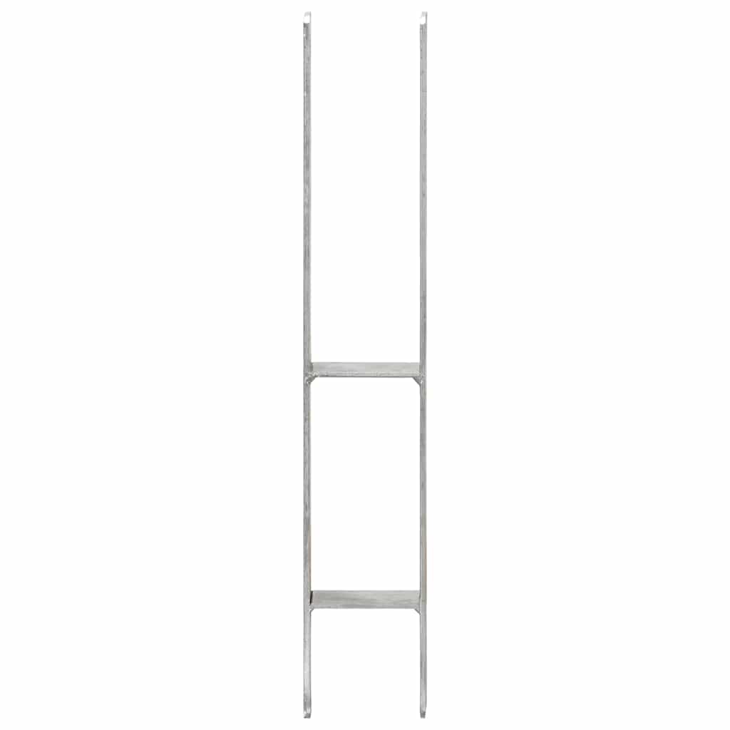 Vidaxx Erdanker 2 Stk. 9x6x60 cm verzinkter Stahl silberfarben