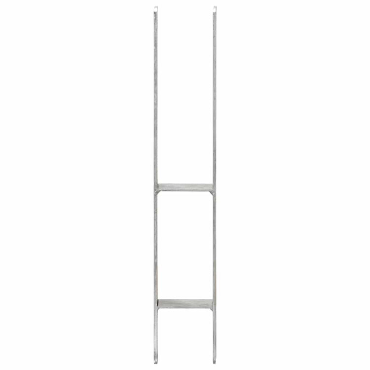 Vidaxx Erdanker 2 Stk. 9x6x60 cm verzinkter Stahl silberfarben