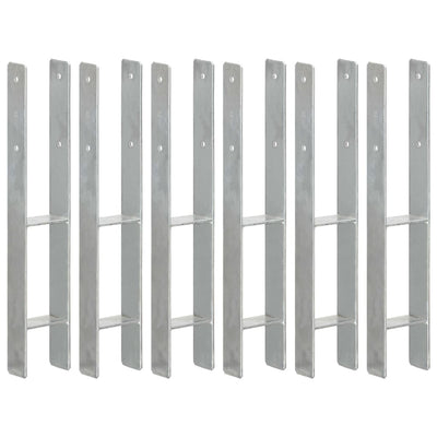 Vidaxl gemahlene Anker 6 Stcs 9x6x60 cm verzinkter Stahl Silber gefärbt