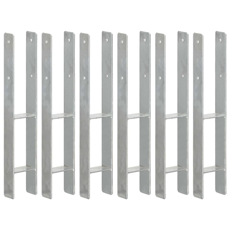 Vidaxl gemahlene Anker 6 Stcs 9x6x60 cm verzinkter Stahl Silber gefärbt