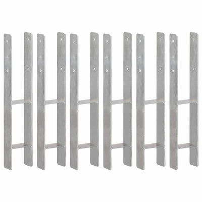 Vidaxl gemahlene Anker 6 PCs 10x6x60 cm verzinkter Stahl Silberfarben